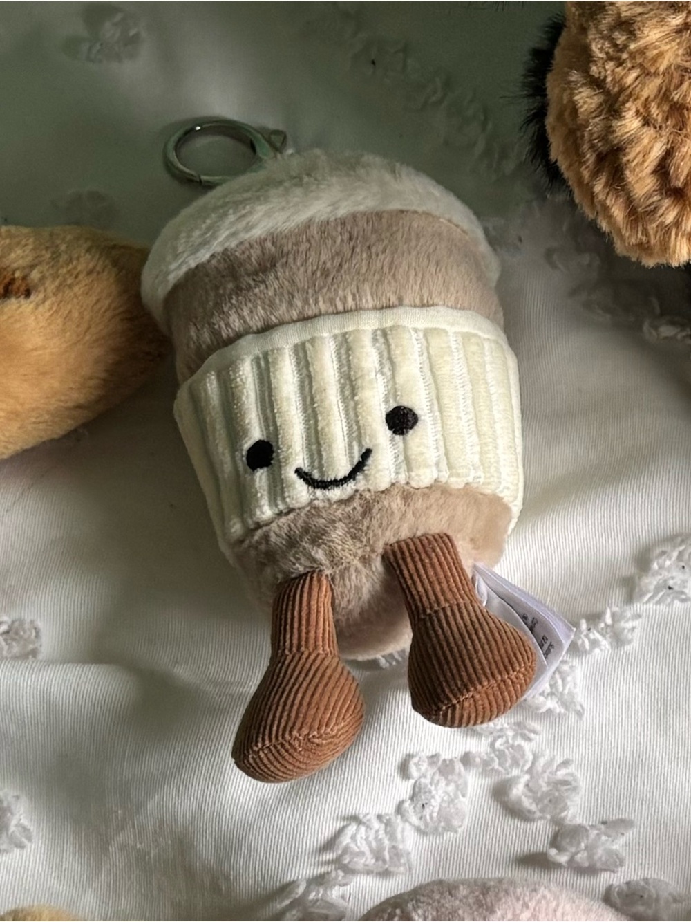 Jellycat coffee charm